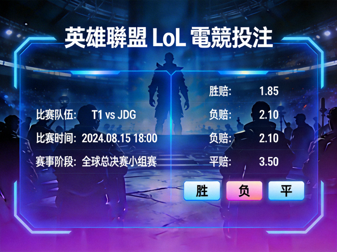 英雄聯盟 LoL 電競投注盤口畫面